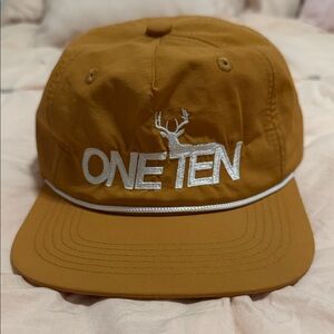 Brown ONE TEN Cap with Silver Embroidery